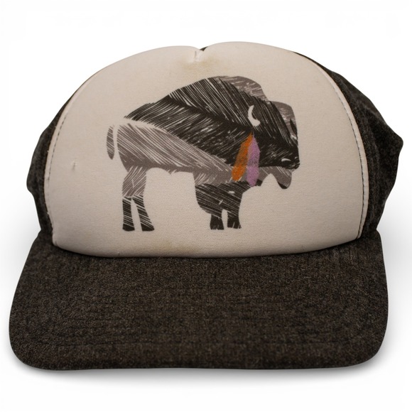 pistil Other - Pistil Buffalo Trucker Hat Unisex Adjustable Brown Cream Wool Blend Snapback